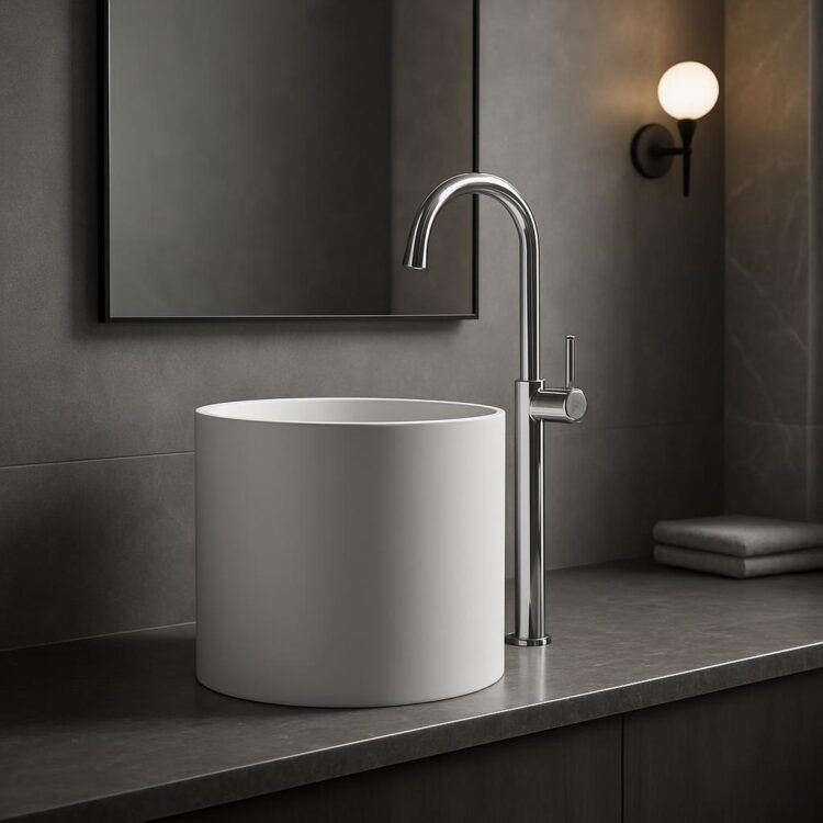 Jak dobrać baterię do wysokiej umywalki nablatowej?